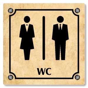 WC společné, 118x118mm, pergamen, Kansas